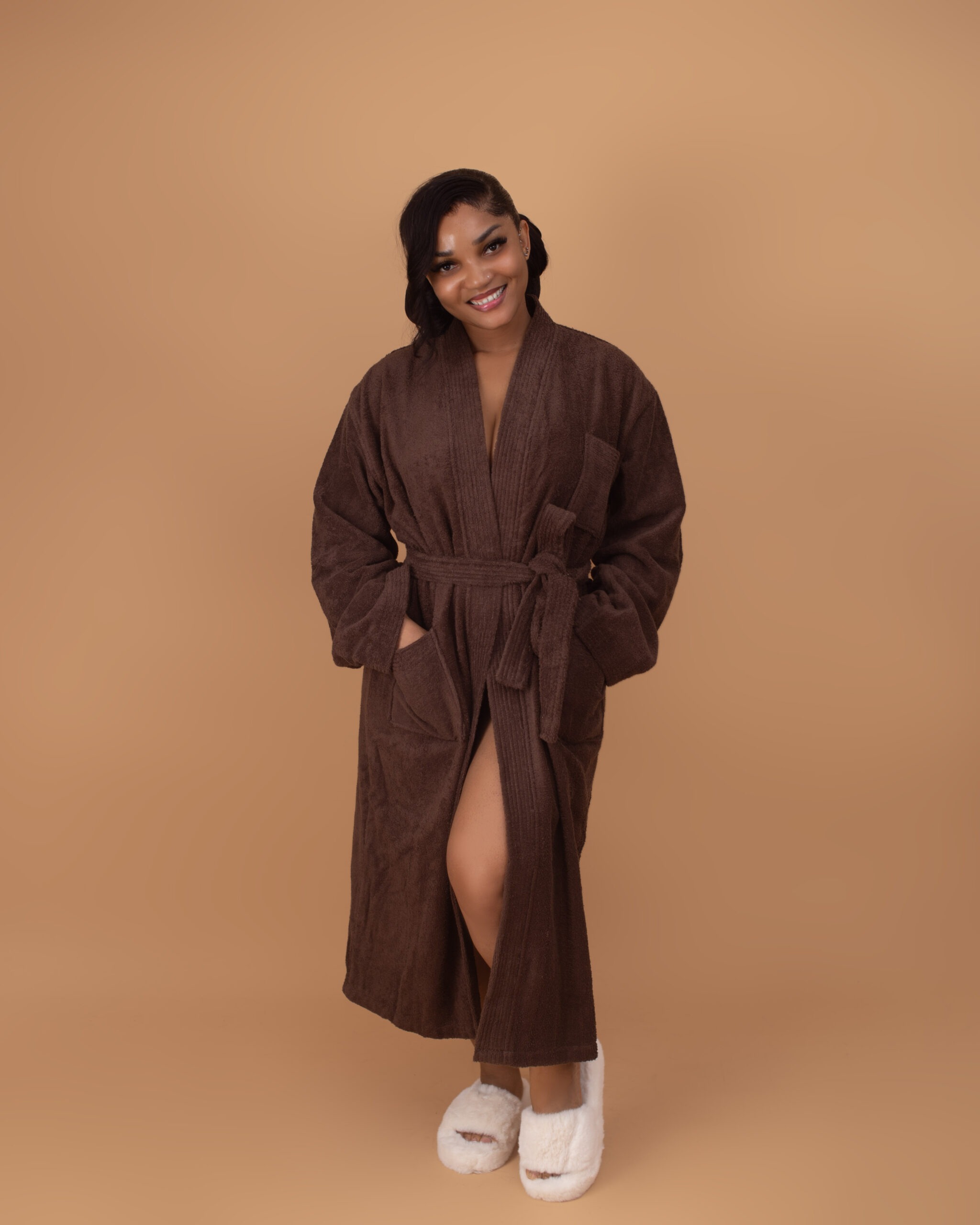 Brown Terry bathrobe - Image 13