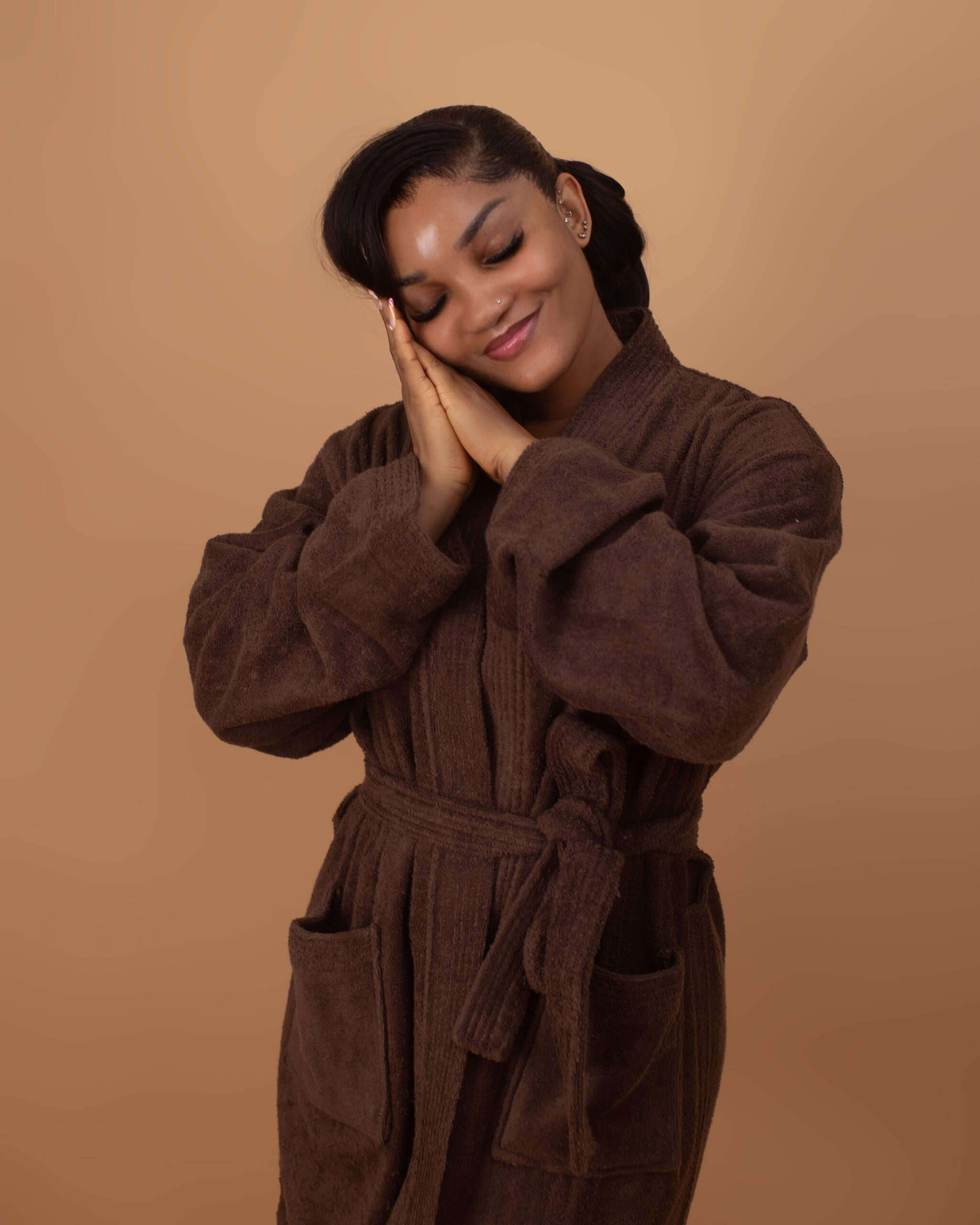 Brown Terry bathrobe - Image 9