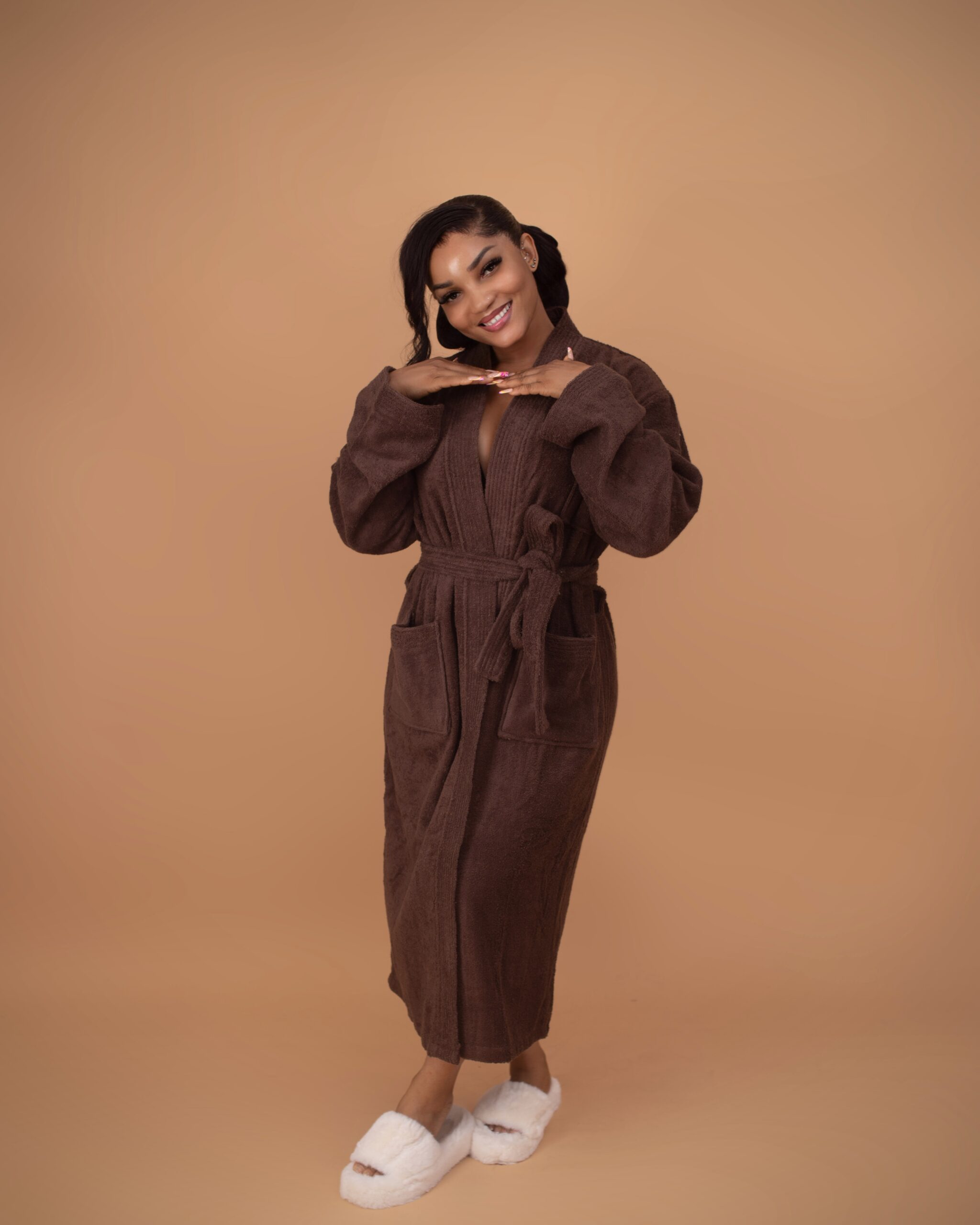 Brown Terry bathrobe - Image 6