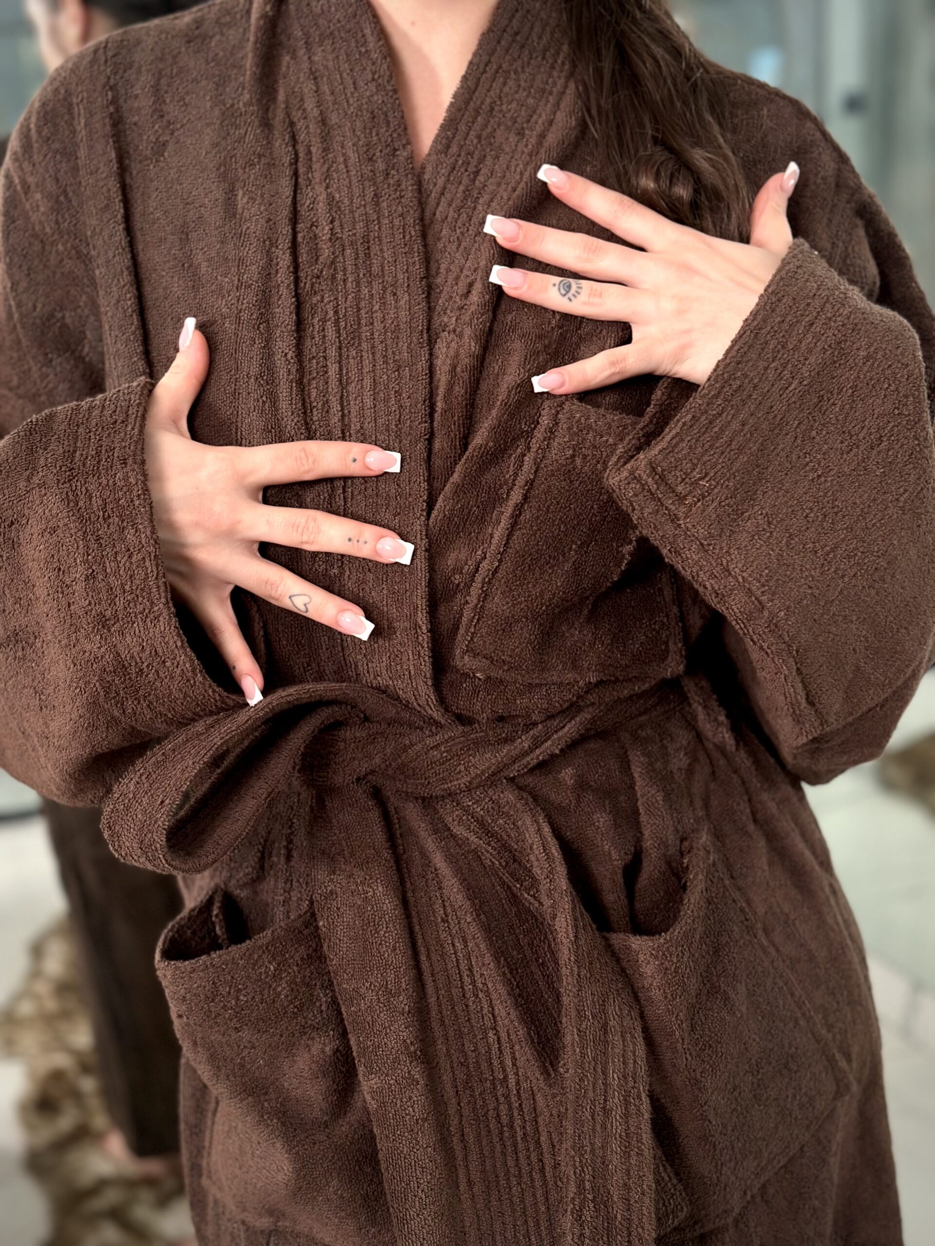 Brown Terry bathrobe - Image 5
