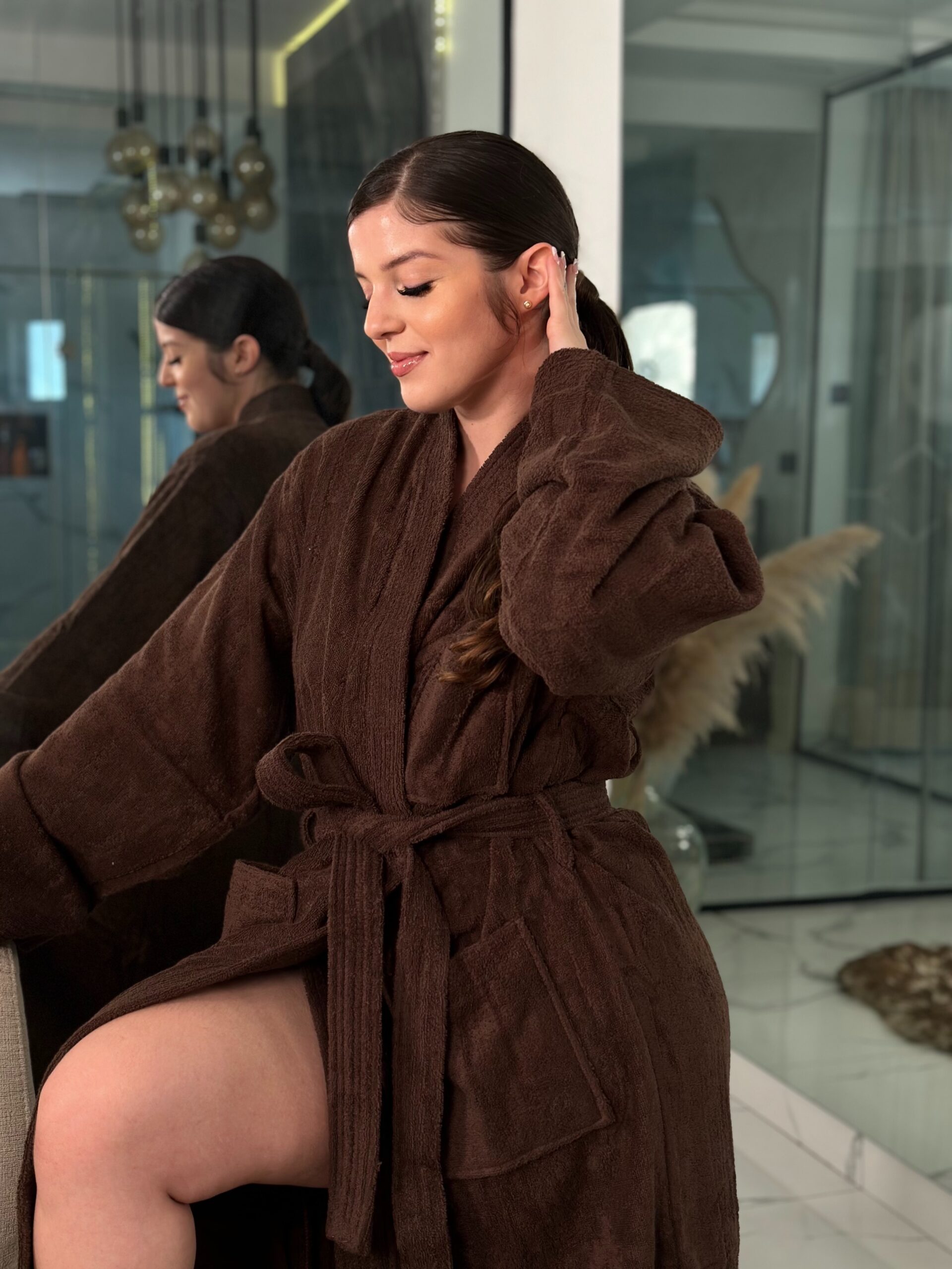 Brown Terry bathrobe - Image 10